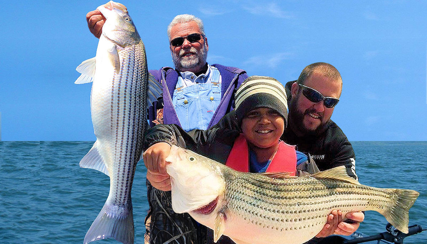 Dan Barnett & Jacob Orr with young angler - Jacob Orr & Dan Barnett Lake Texoma Fishing Guides